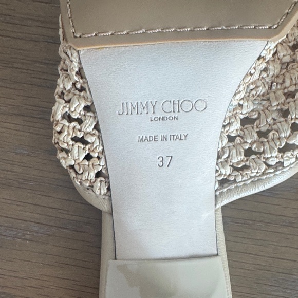 New Jimmy Choo Beige Orly Heeled Sandals - Picture 4 of 6